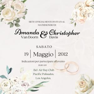 Matrimonio Van Doorn Davis